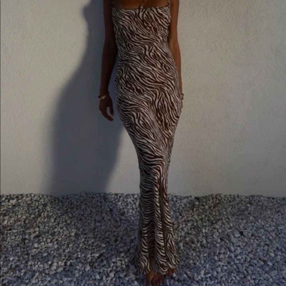 Brown zebra maxi